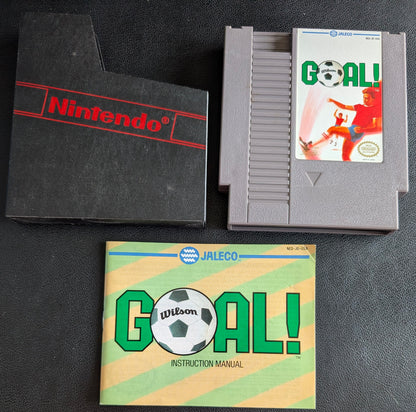 Goal! - 1989 Nintendo NES | Cartridge & Manual | Great Shape | Protection Sleeve