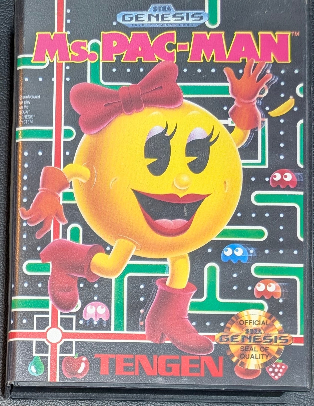 Ms. Pac-Man - 1991 Sega Genesis | CWB (Complete with Box) | Tested + Working