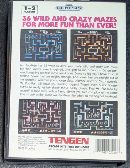 Ms. Pac-Man - 1991 Sega Genesis | CWB (Complete with Box) | Tested + Working