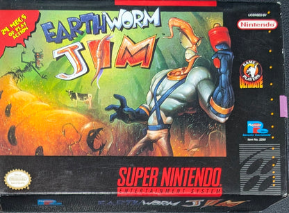 Earthworm Jim - 1994 Super Nintendo SNES | CIB | NEAR MINT | Protection Sleeve