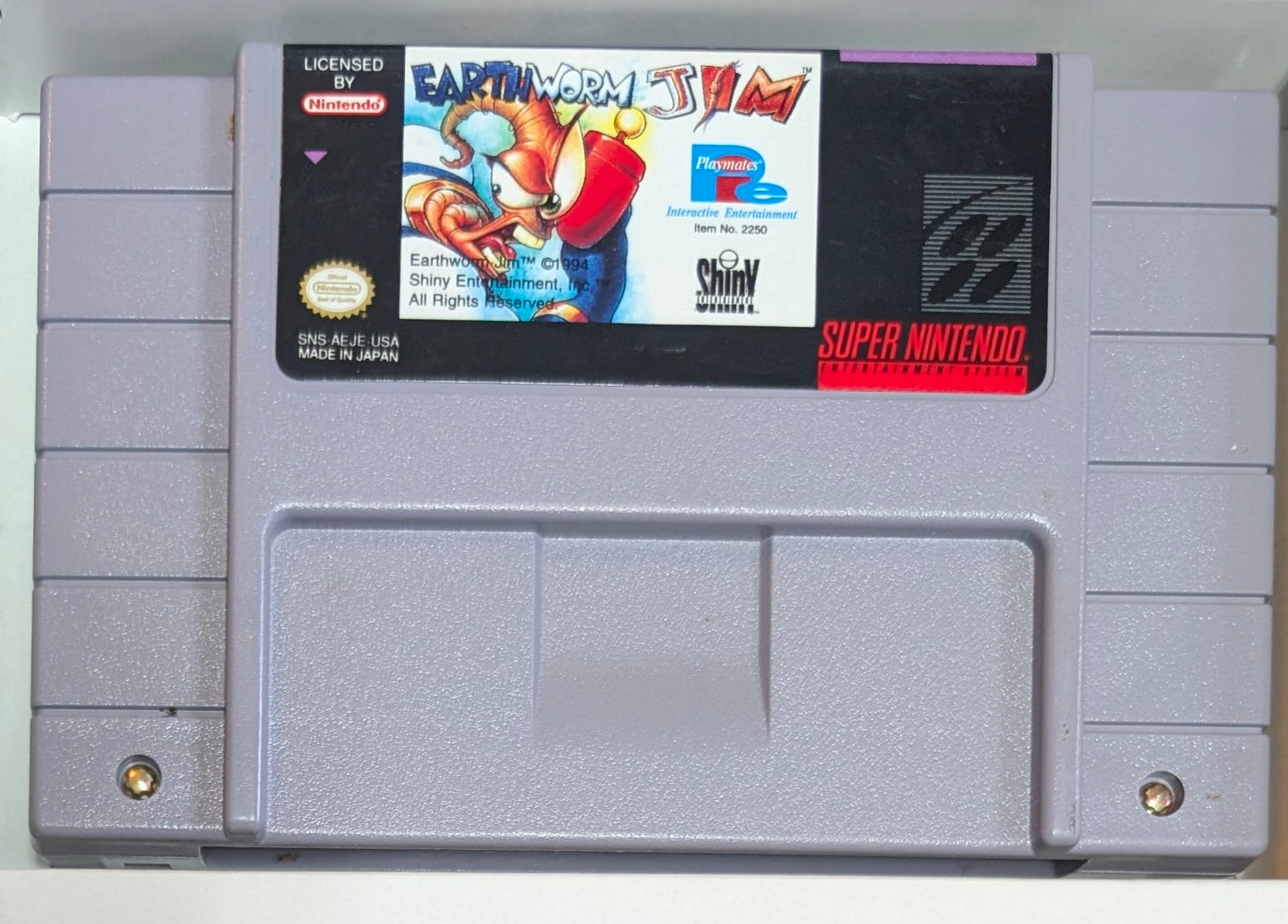Earthworm Jim - 1994 Super Nintendo SNES | CIB | NEAR MINT | Protection Sleeve