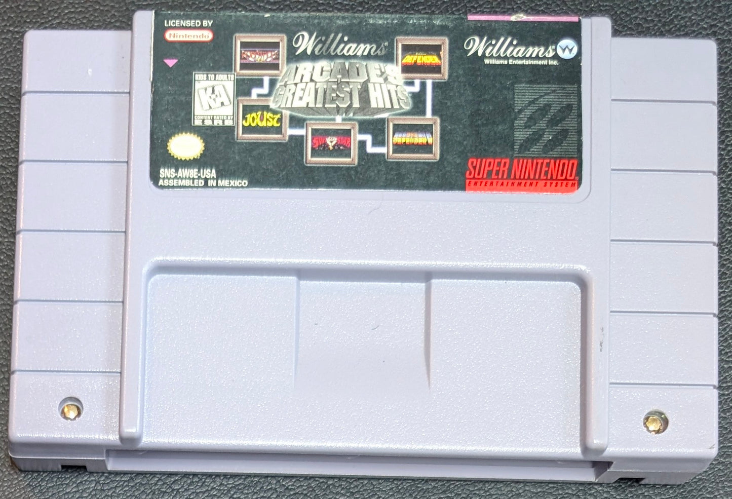 Williams Arcade’s Greatest Hits - 1996 Super Nintendo SNES | Tested + Working | Protection Sleeve Included
