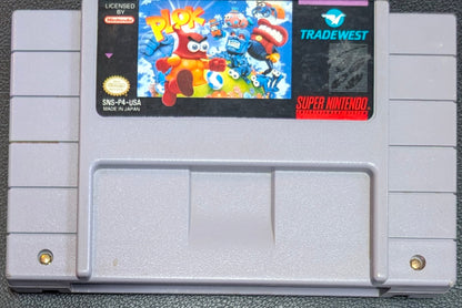Plok - 1993 Super Nintendo SNES | Tested + Working | Protection Sleeve