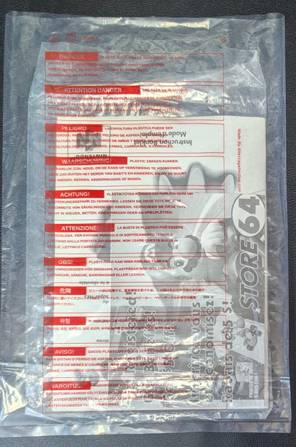 Nintendo 64 (N64) Super Nintendo (SNES) Plastic Bags | NUS-1 / NUS-2 | Original-Style Packaging