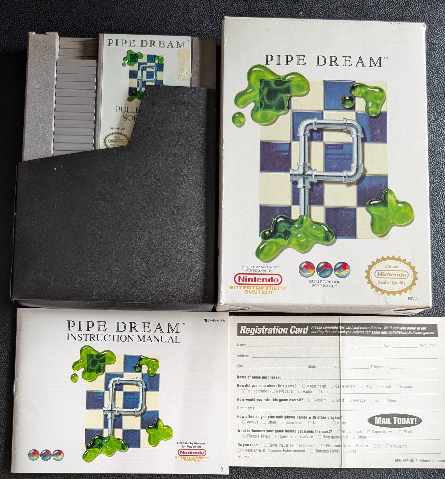 Pipe Dream (1990) - CIB Nintendo NES | Authentic | (VG) + Protection Sleeve