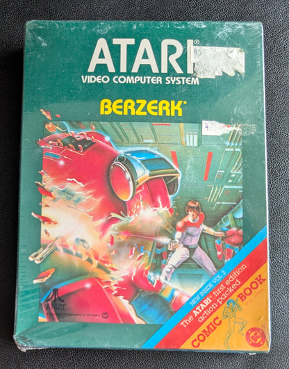 Berzerk (Atari 2600) 1982 | Factory Sealed | Cartridge + First Edition Comic Book!