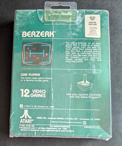 Berzerk (Atari 2600) 1982 | Factory Sealed | Cartridge + First Edition Comic Book!