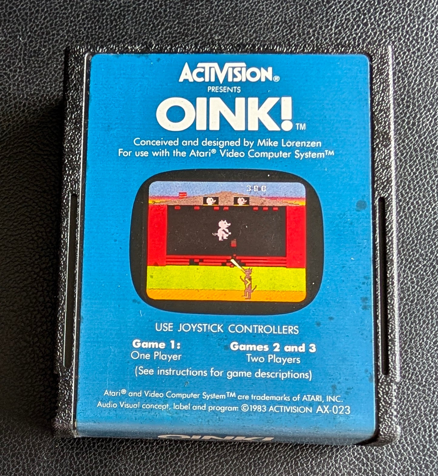 Oink! (Atari 2600) 1983 | Blue Label | Video Game Cartridge