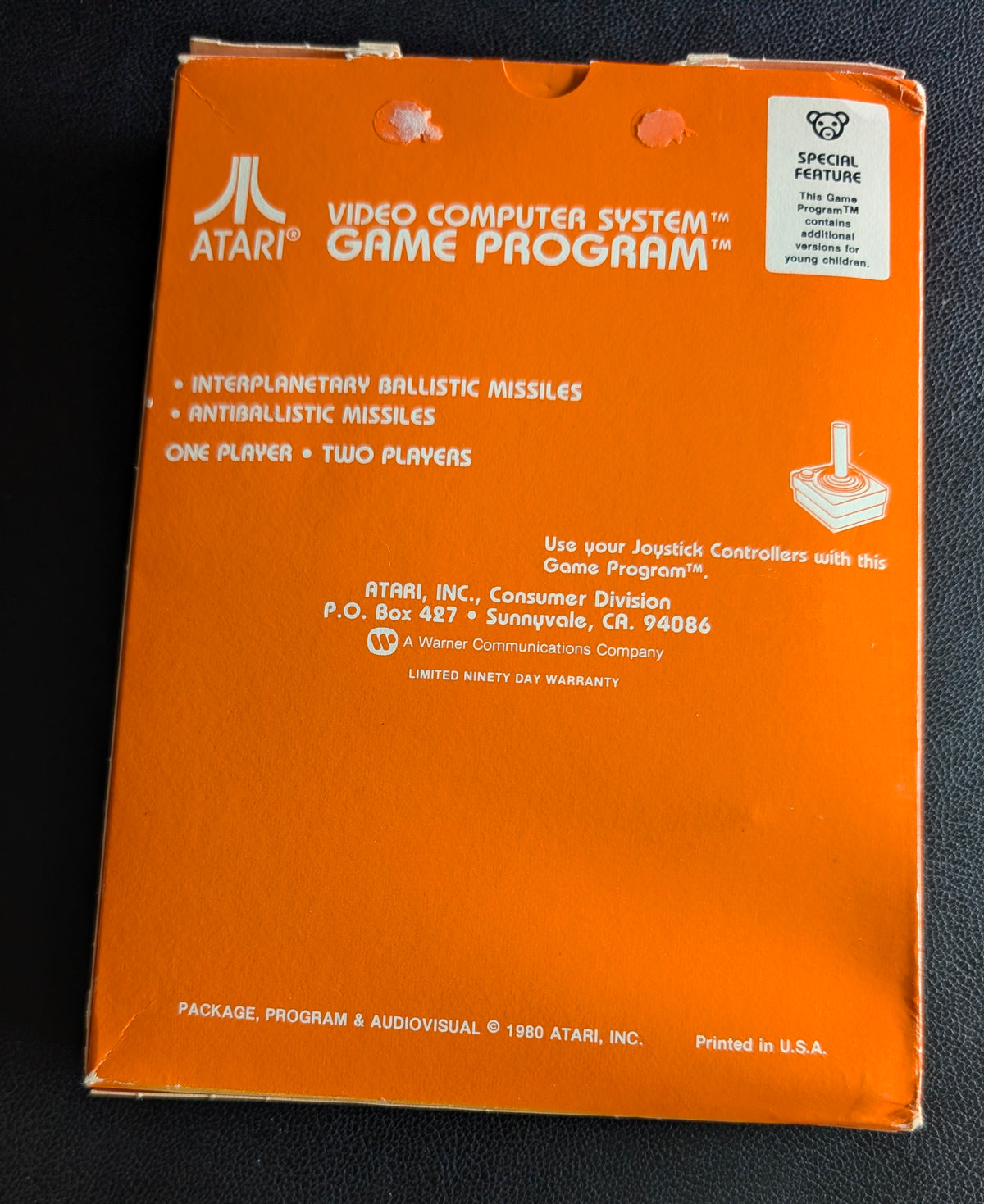 Missile Command (Atari 2600) 1981 | Complete | Cartridge + Manuals