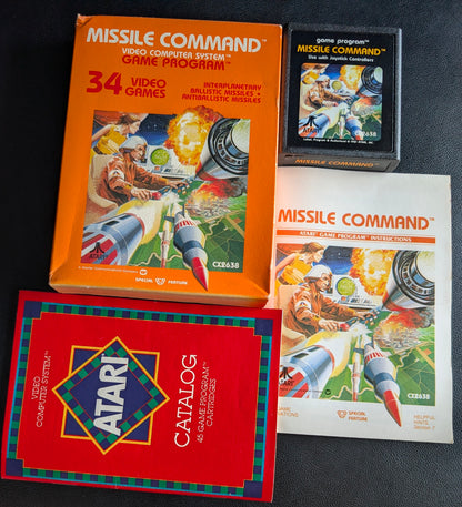 Missile Command (Atari 2600) 1981 | Complete | Cartridge + Manuals
