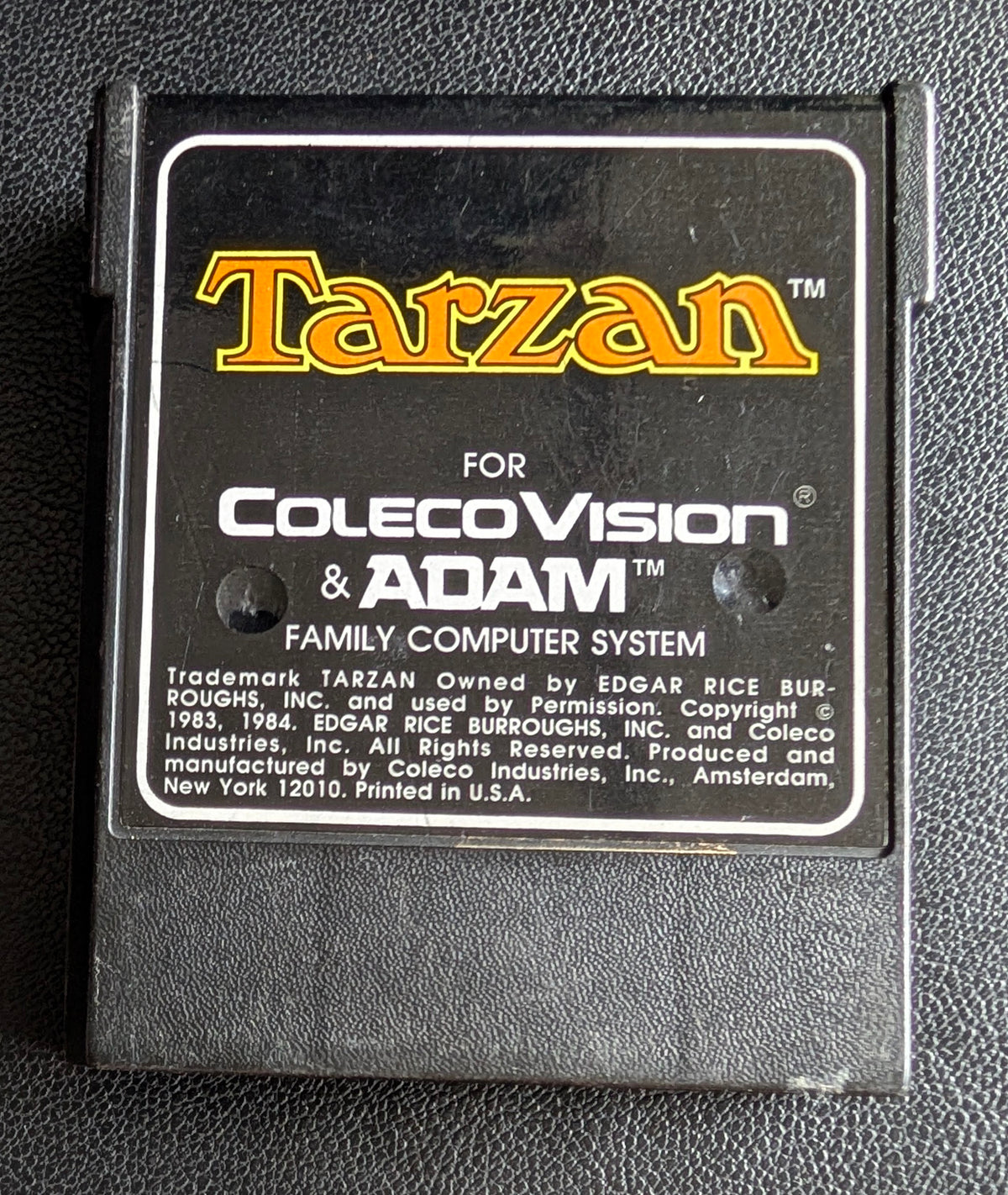 Tarzan (ColecoVision & Coleco Adam) 1984 | Coleco | Video Game Cartridge