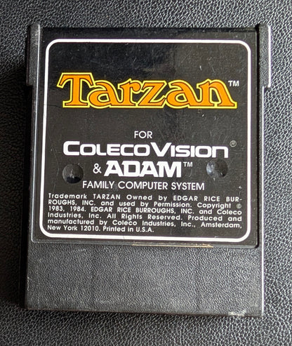 Tarzan (ColecoVision & Coleco Adam) 1984 | Coleco | Video Game Cartridge