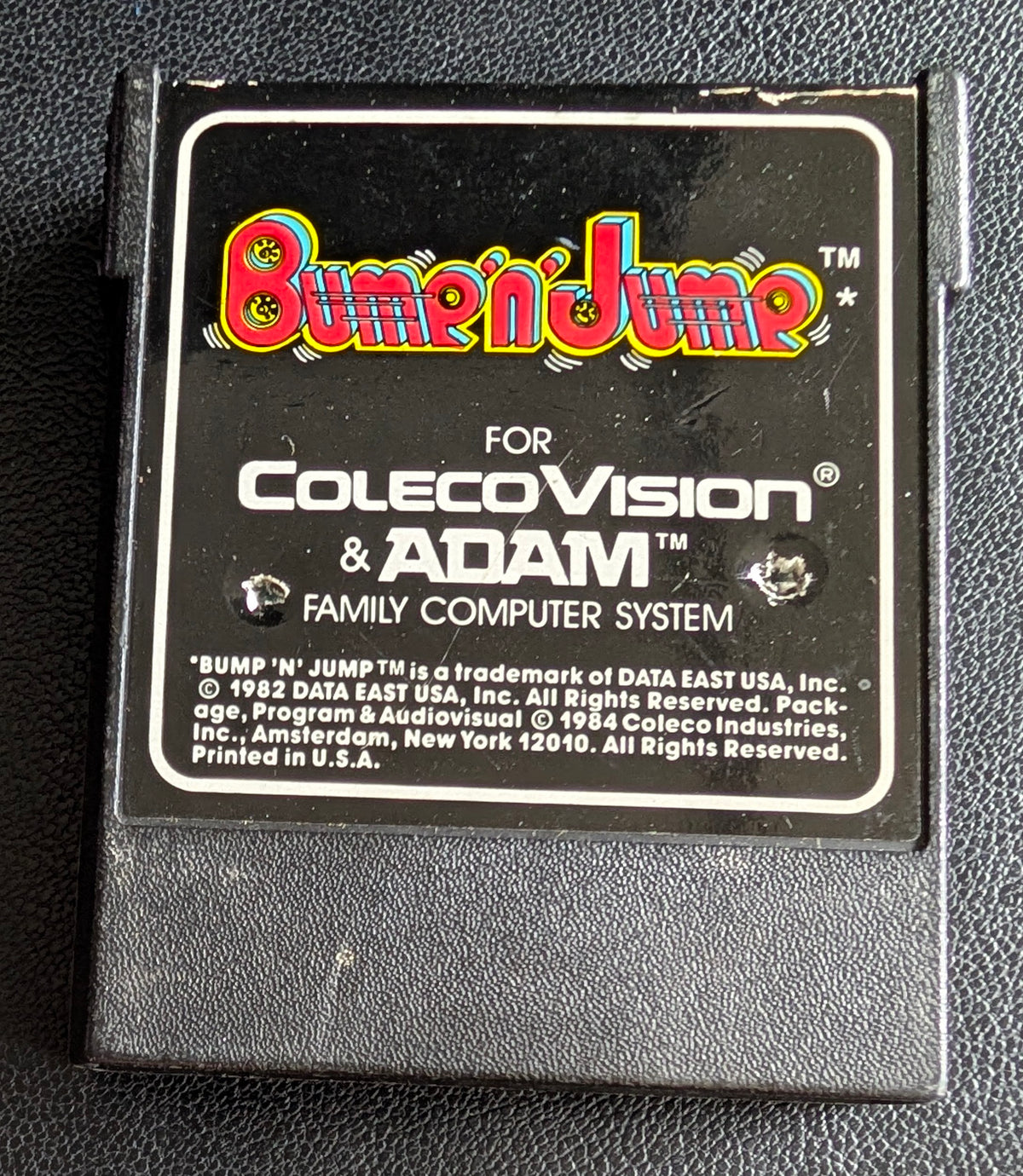 Bump 'n' Jump (Colecovision & Adam) 1984 | Data East | Video Game Cartridge