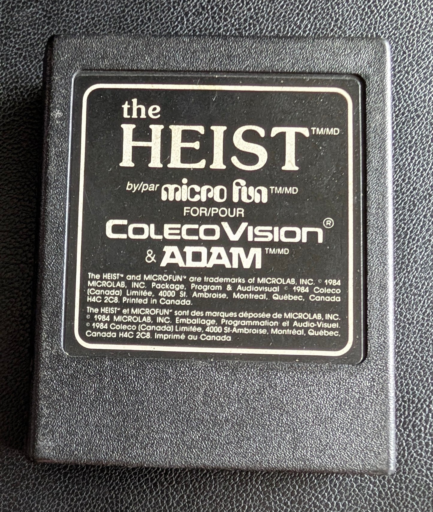 The Heist (ColecoVision & Adam) 1983 | Micro Fun | Video Game Cartridge