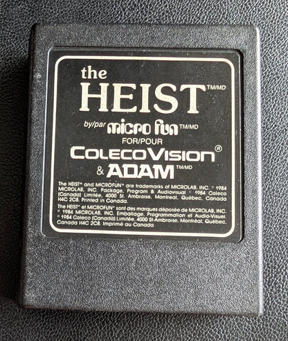 The Heist (ColecoVision & Adam) 1983 | Micro Fun | Video Game Cartridge