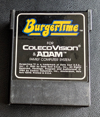 BurgerTime (VG)(ColecoVision & Coleco Adam) 1984 | Data East | Video Game Cartridge
