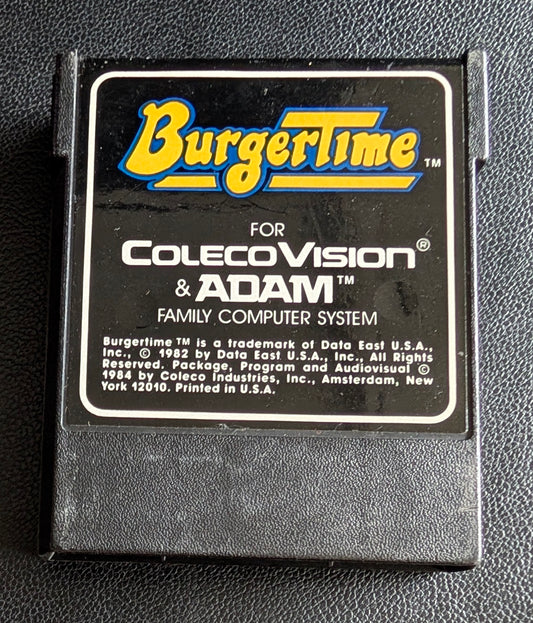 BurgerTime (VG)(ColecoVision & Coleco Adam) 1984 | Data East | Video Game Cartridge