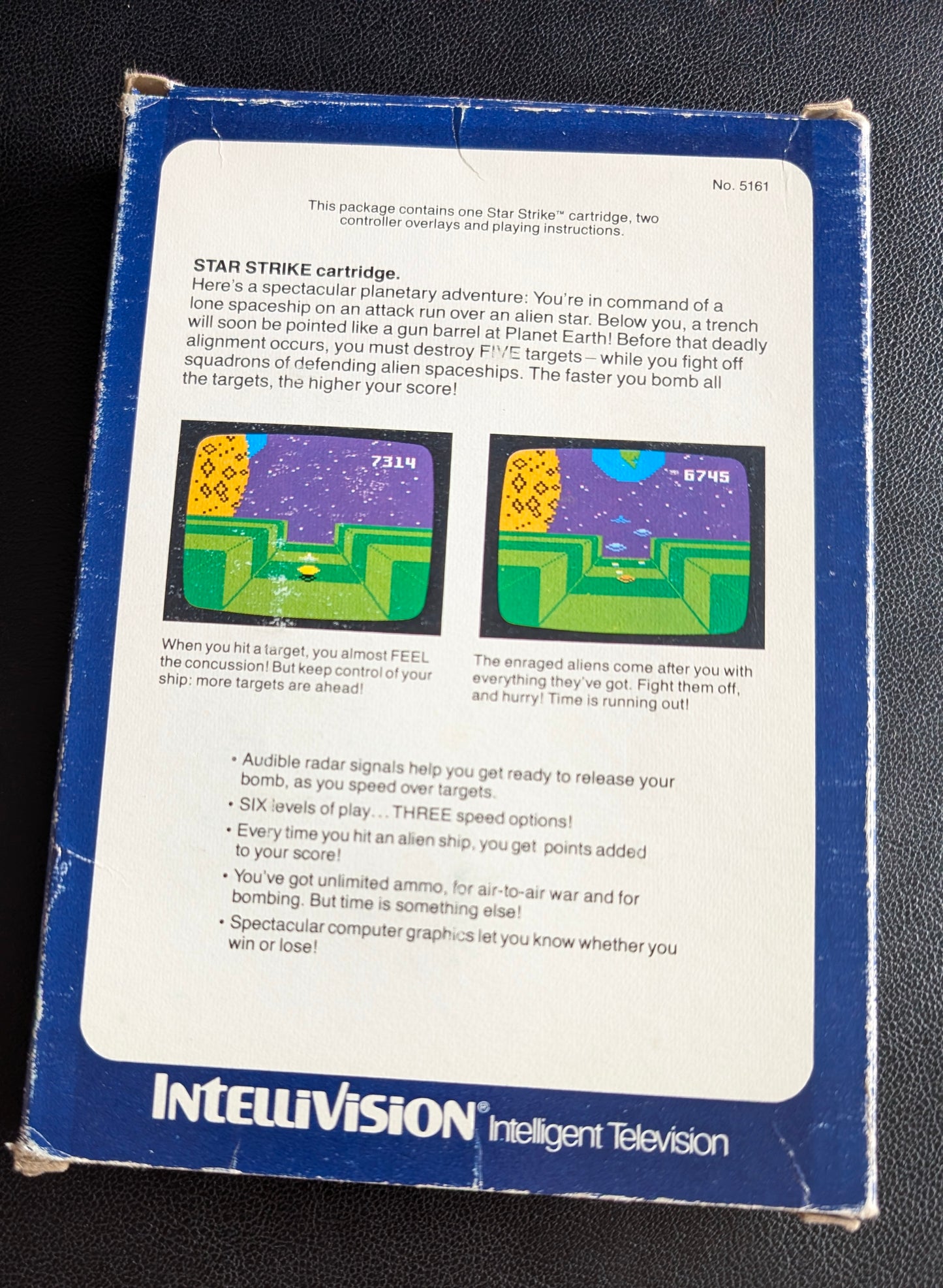 Star Strike (Intellivision) 1981 | Mattel Electronics | Complete Video Game + 2 Inlays