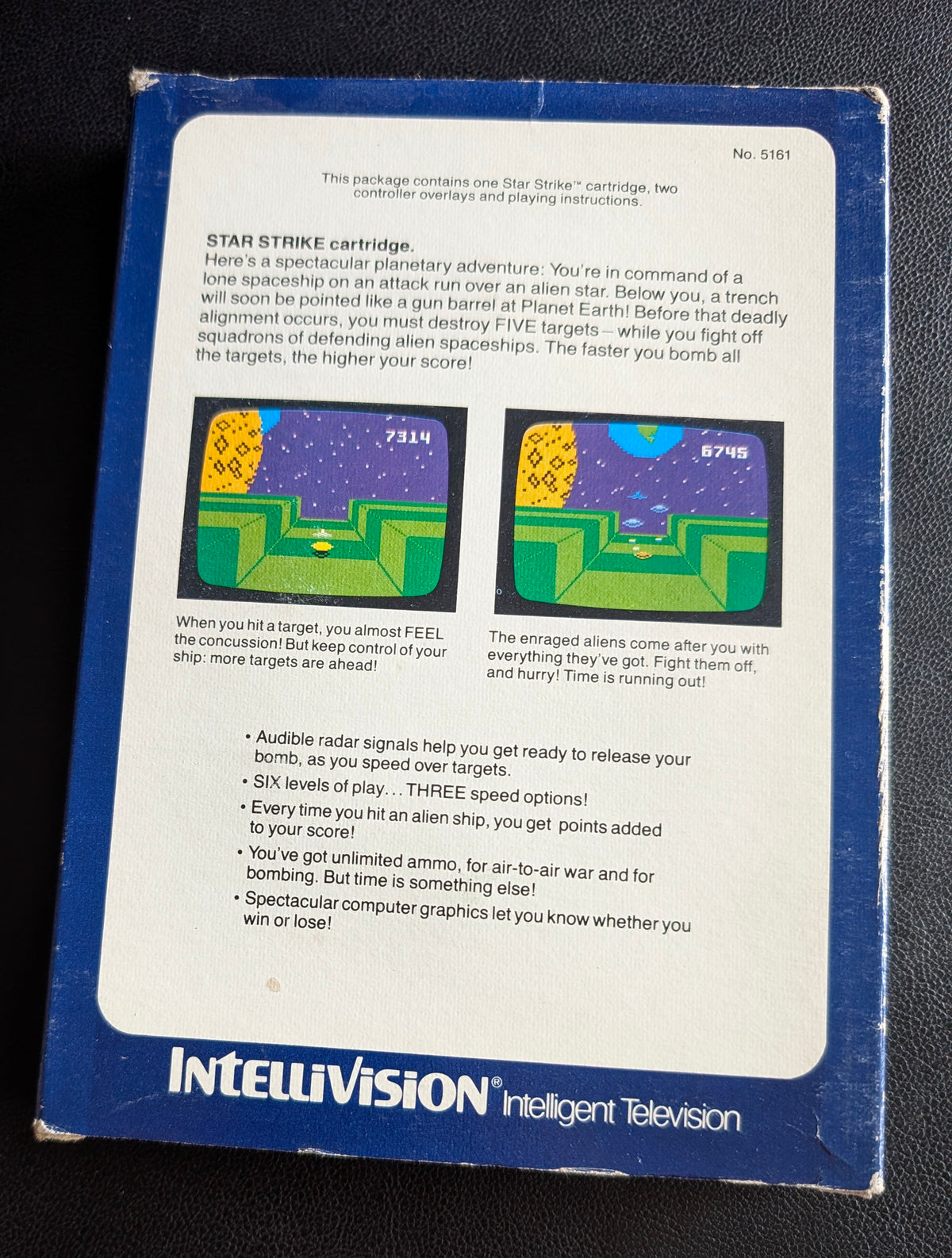 Star Strike (Intellivision) 1981 | Mattel Electronics | Complete Video Game + 2 Inlays