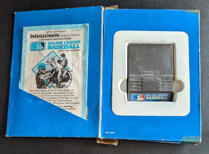 Major League Baseball (Intellivision) 1980 | Mattel Electronics | Complete Video Game + 2 Inlays