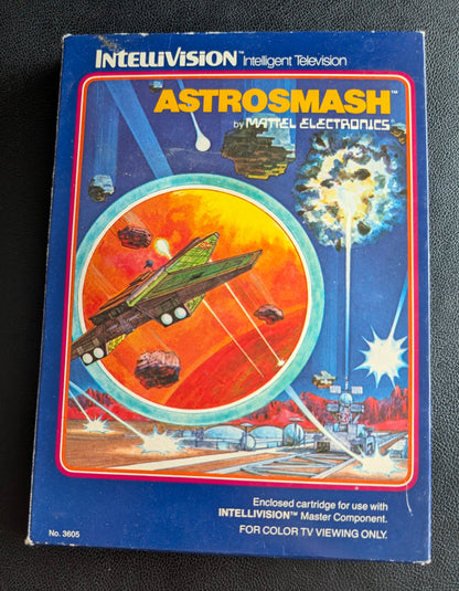 Astrosmash (Intellivision) 1981 | Mattel Electronics | Complete Video Game + 2 Inlays