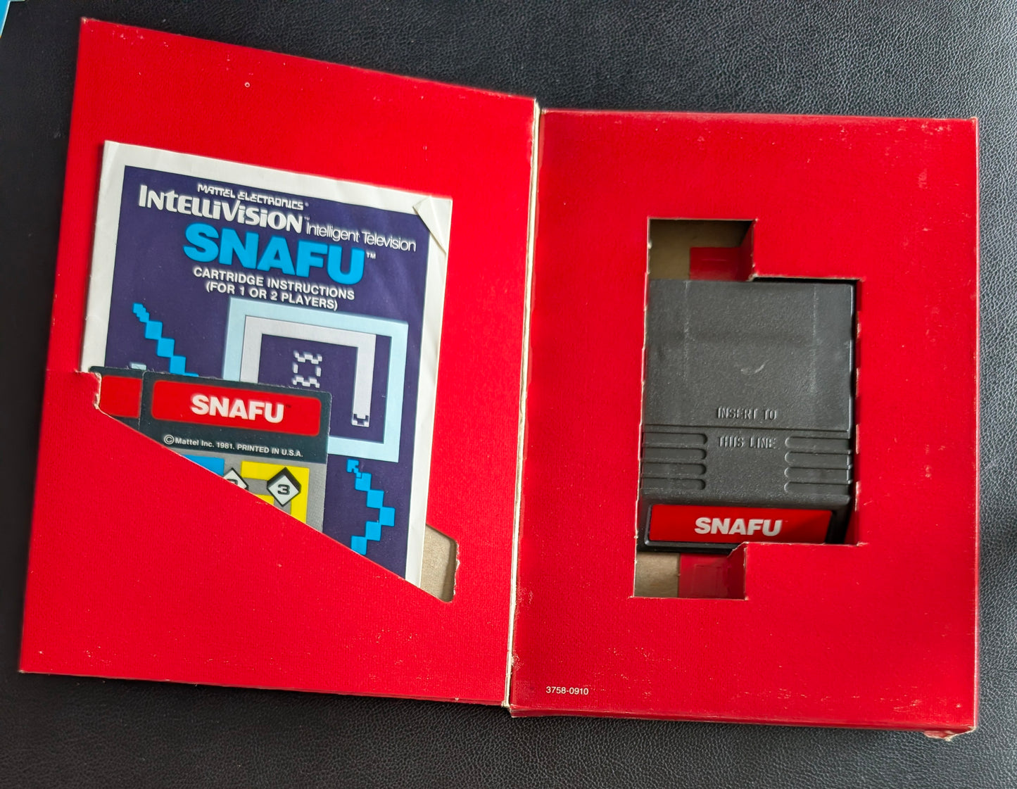Snafu (Intellivision)(VG) 1981 | Mattel Electronics | Complete Video Game + 2 Inlays
