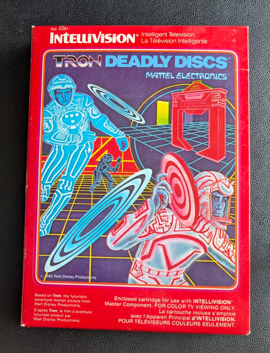 TRON Deadly Discs (Intellivision) 1982 | Mattel Electronics | Complete Video Game + 2 Inlays