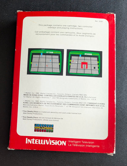 TRON Deadly Discs (Intellivision) 1982 | Mattel Electronics | Complete Video Game + 2 Inlays