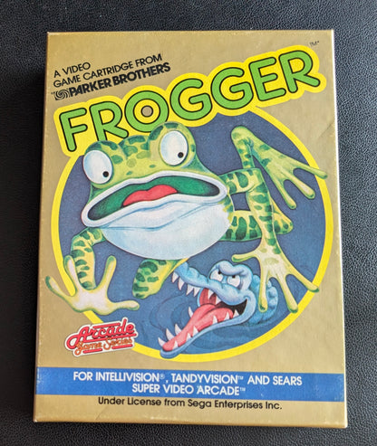 Frogger (Intellivision)(VG) 1983 | Parker Brothers | Complete Video Game + Original Inlay