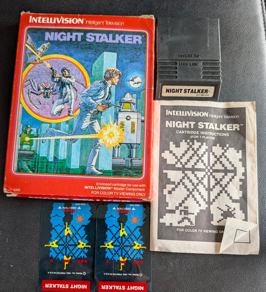 Night Stalker (Intellivision) 1982 | Mattel Electronics | Complete Video Game + Original Inlay