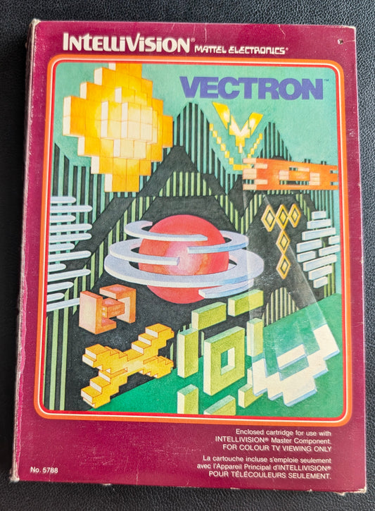 Vectron (Intellivision) 1982 | Mattel Electronics | Complete Video Game + Original Inlay