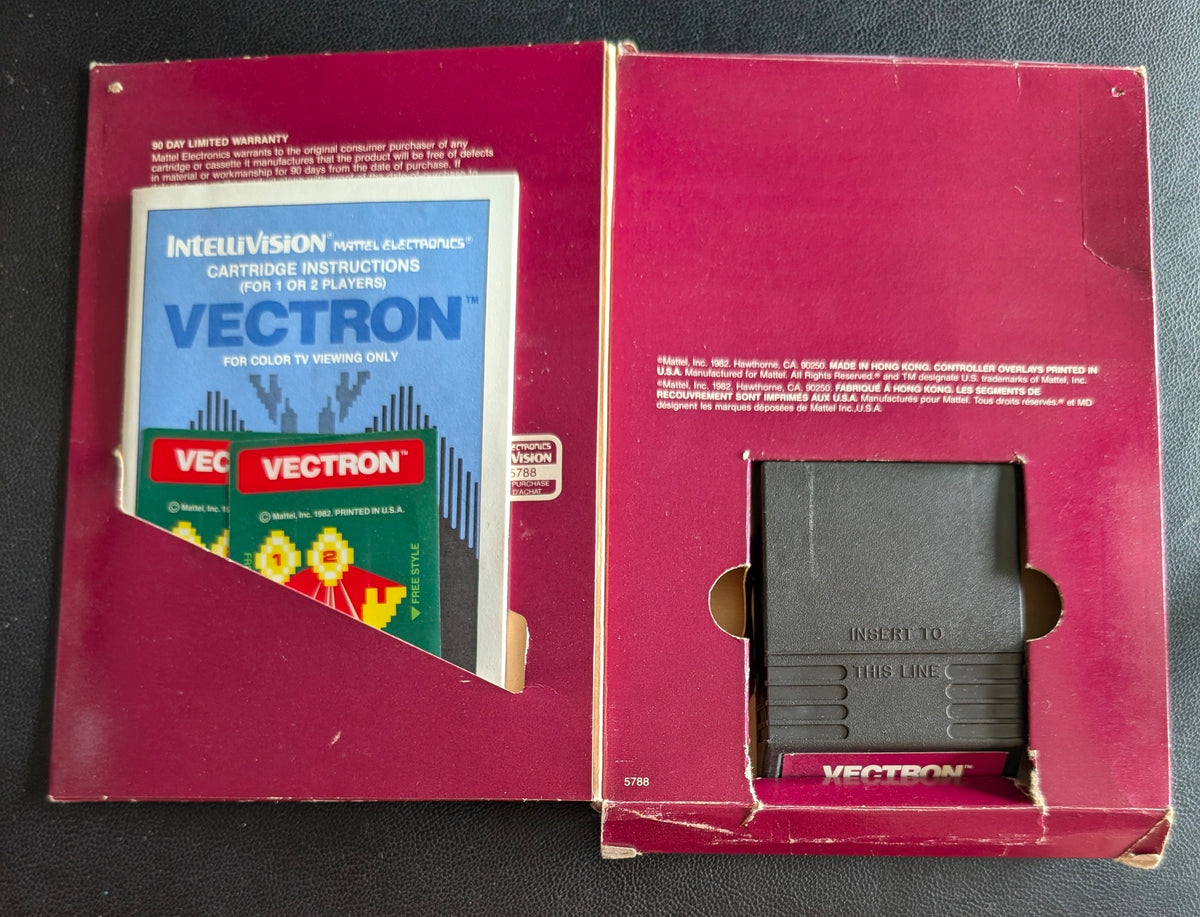 Vectron (Intellivision) 1982 | Mattel Electronics | Complete Video Game + Original Inlay