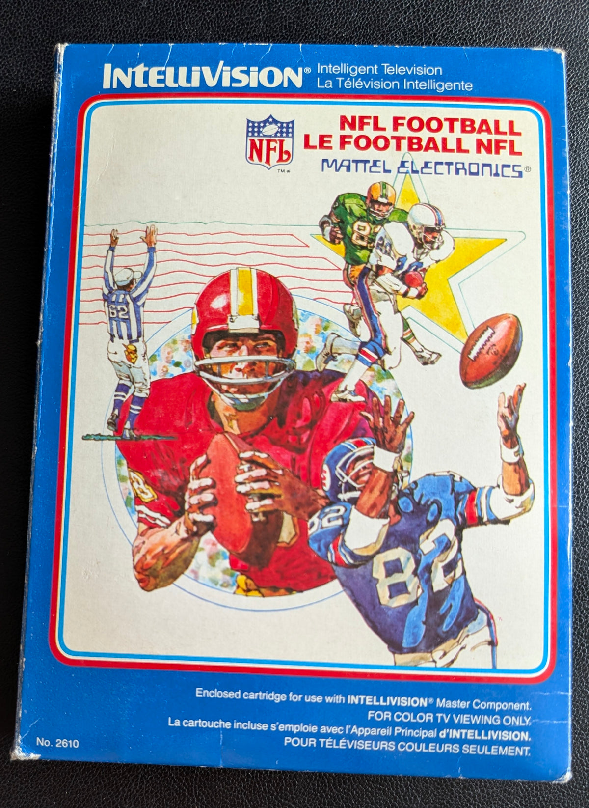 NFL Football (Intellivision) 1978 | Mattel Electronics | Complete Video Game + 4 Inlays