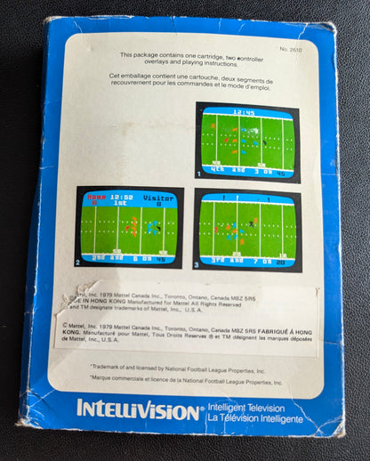 NFL Football (Intellivision) 1978 | Mattel Electronics | Complete Video Game + 4 Inlays