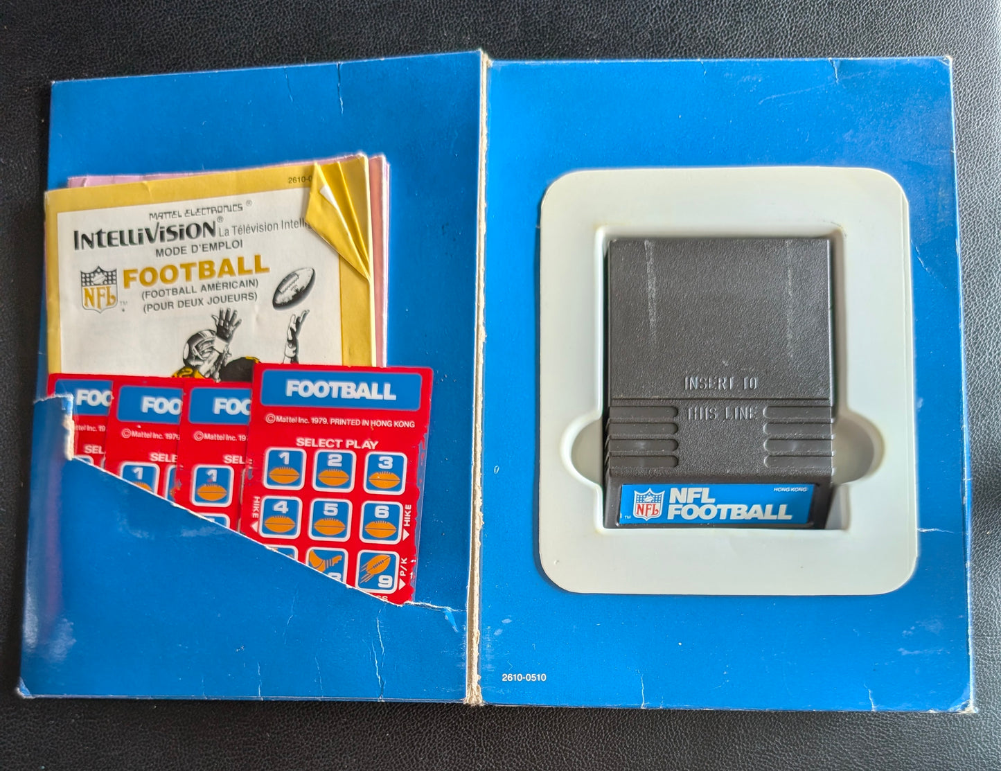 NFL Football (Intellivision) 1978 | Mattel Electronics | Complete Video Game + 4 Inlays