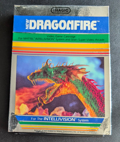 Dragonfire (Intellivision) 1982 | Imagic | Complete Video Game + 2 Inlays