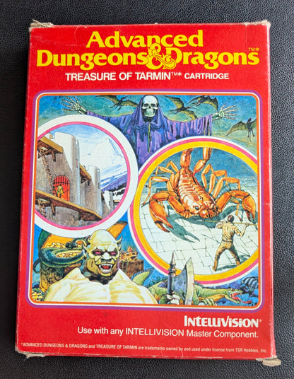 Advanced Dungeons & Dragons: Treasure of Tarmin (Intellivision) 1983 | Mattel Electronics | Complete Video Game + 2 Inlays