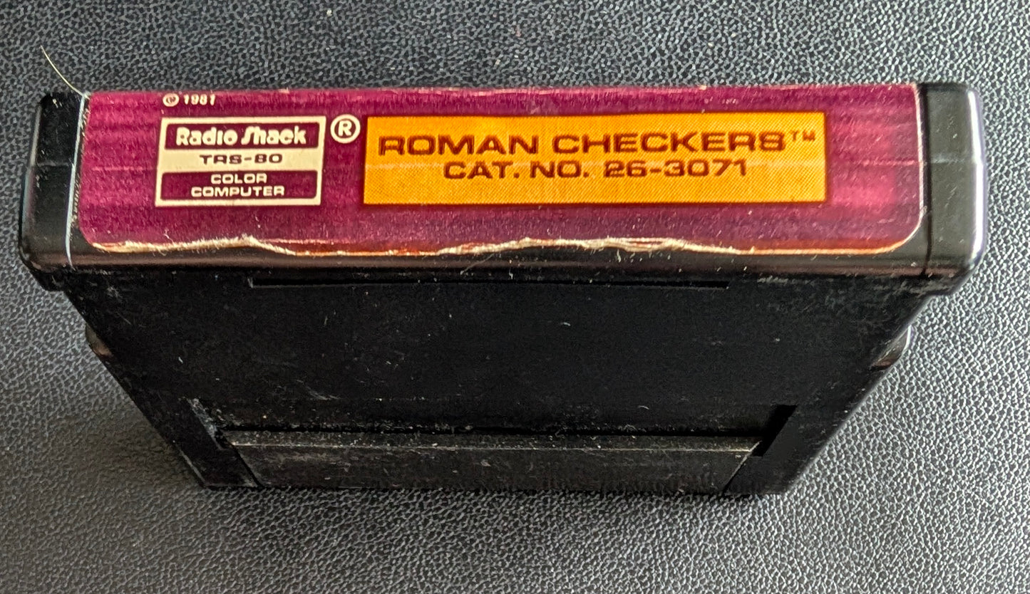 Roman Checkers (TRS-80 Color Computer) 1981 | Radio Shack | Video Game Cartridge