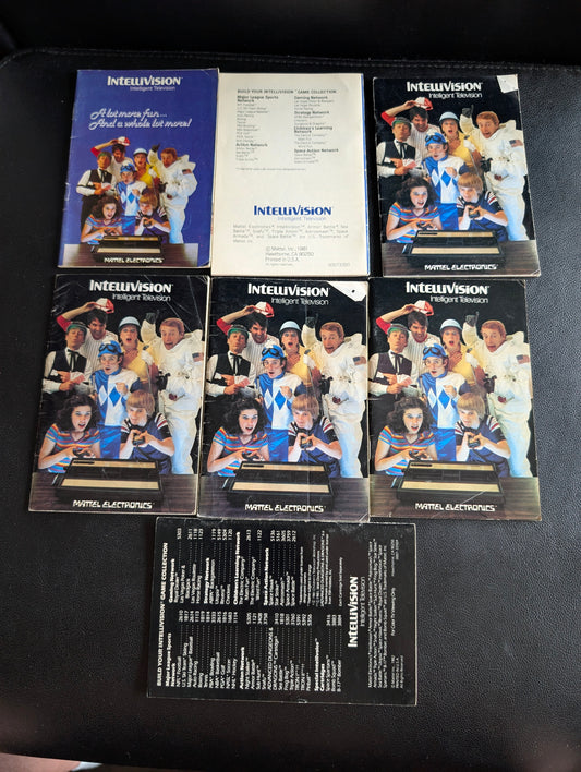 Intellivision Video Game Console Manuals Lot of 7 | Original Vintage Paperwork