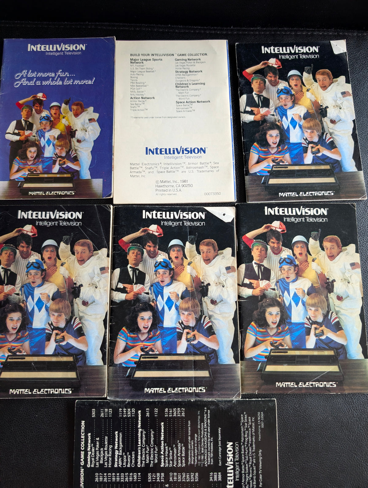 Intellivision Video Game Console Manuals Lot of 7 | Original Vintage Paperwork