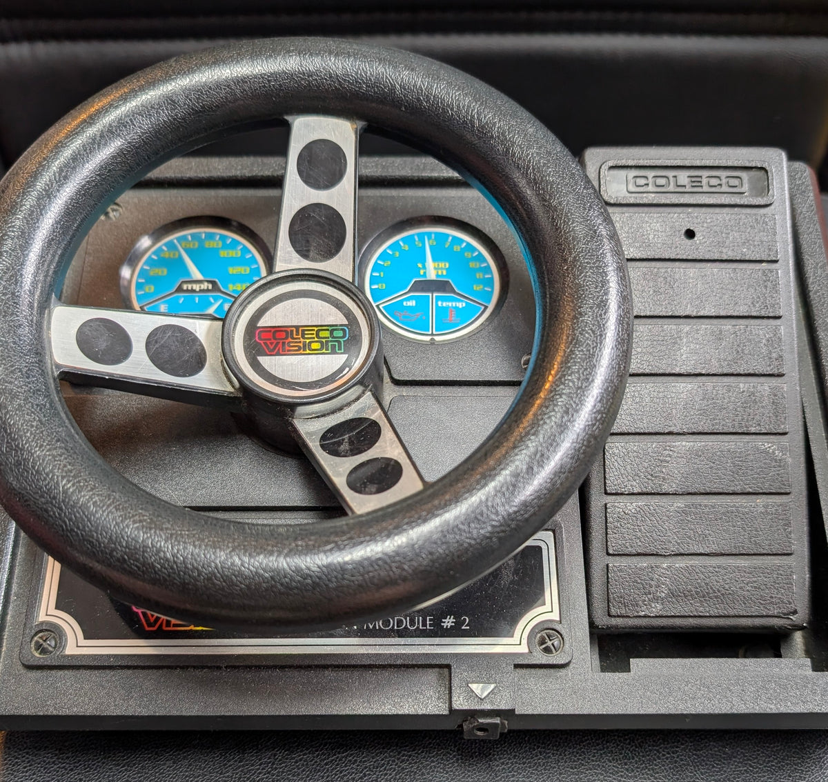ColecoVision Expansion Module #2 Steering Wheel - Model No. 2413 | Racing Wheel + Gas Pedal