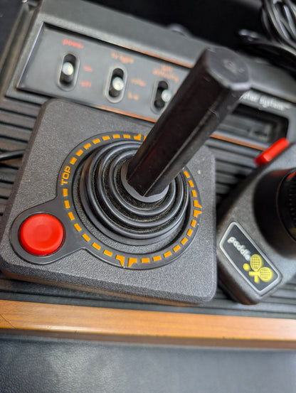 Atari 2600 Woodgrain Console | 2 Paddle Controllers + Joystick | Great 2-Player Package