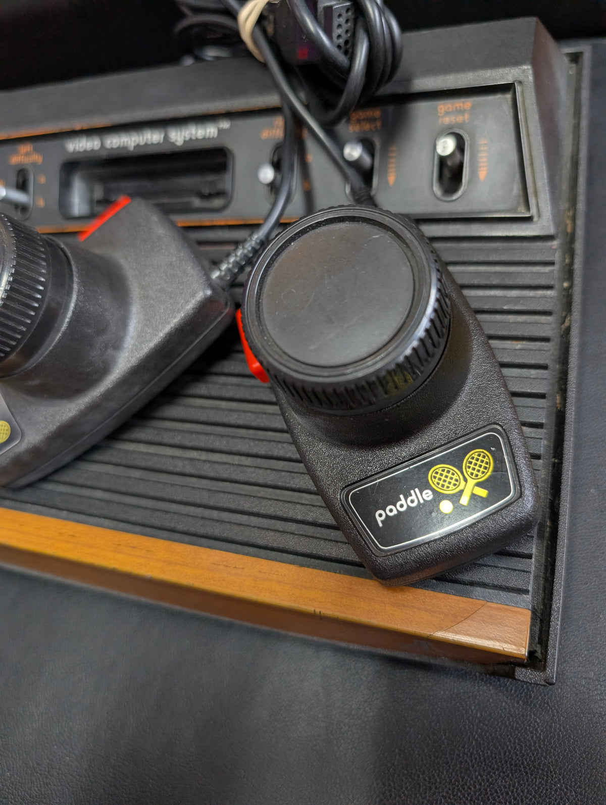Atari 2600 Woodgrain Console | 2 Paddle Controllers + Joystick | Great 2-Player Package