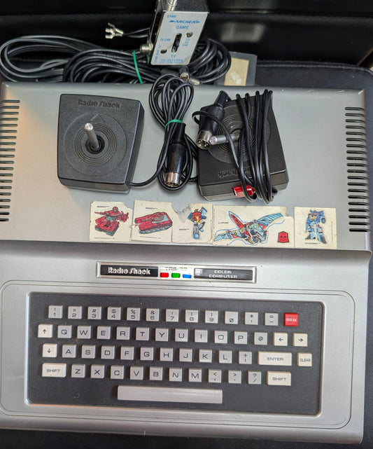 Radio Shack TRS-80 Color Computer 1 (CoCo 1) Model 26-3004 RARE Updated 32K | 2 Joysticks & Hookup Cords | GREAT SHAPE