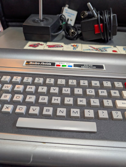 Radio Shack TRS-80 Color Computer 1 (CoCo 1) Model 26-3004 RARE Updated 32K | 2 Joysticks & Hookup Cords | GREAT SHAPE