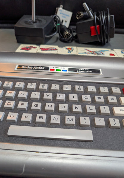 Radio Shack TRS-80 Color Computer 1 (CoCo 1) Model 26-3004 RARE Updated 32K | 2 Joysticks & Hookup Cords | GREAT SHAPE