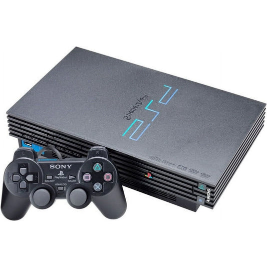PlayStation 2 PS2 Fat (Black) + 1 Controller & Hook-Up Cords – Various Conditions
