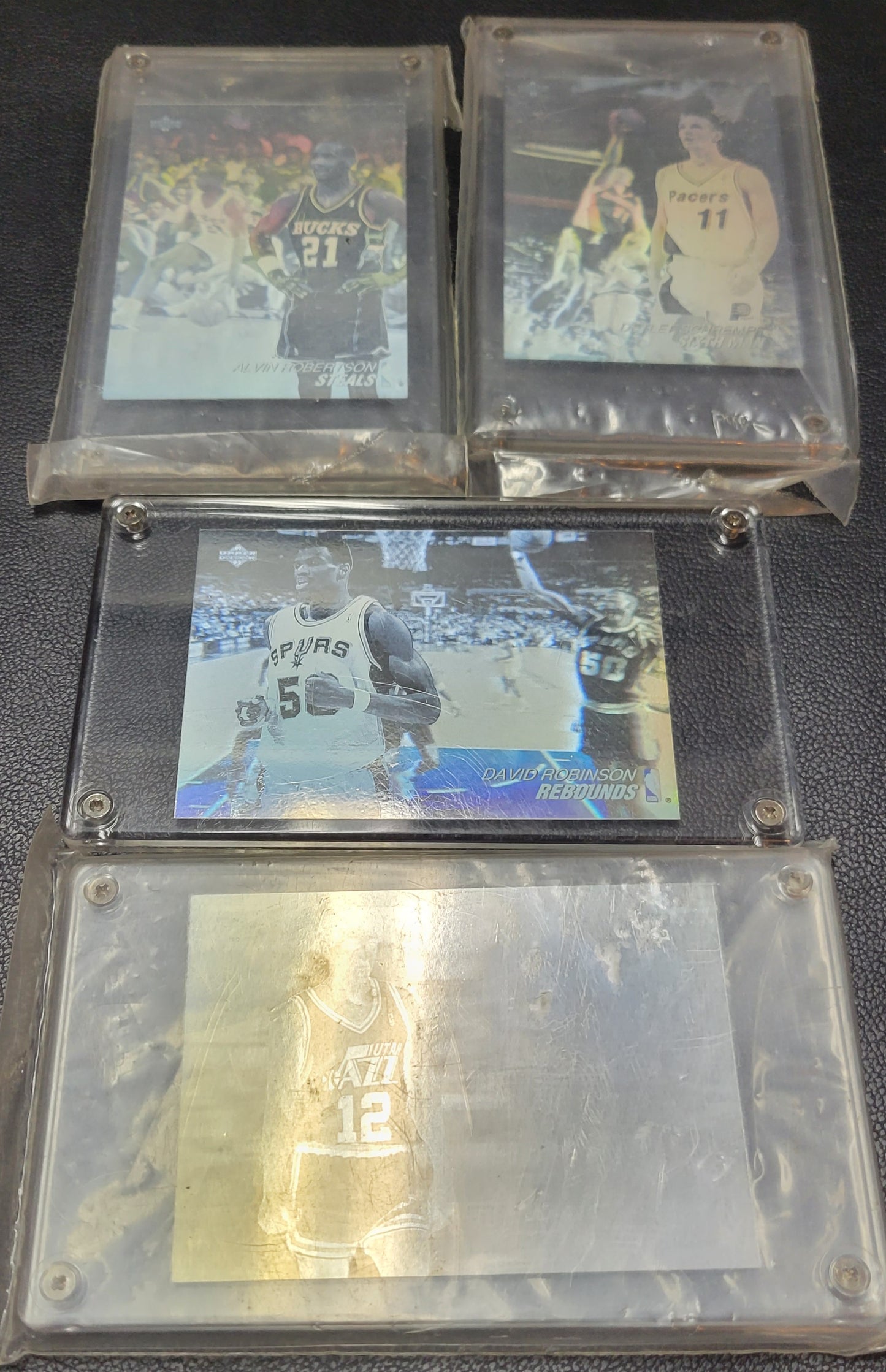 1991 Lot Of 4 Holographic Upper Deck AW1 Basketball Card Super Cool Collector's Edition Great Cond. Smoke Pet Free Home + This Screw Cases Included