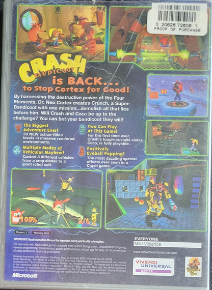 Crash Bandicoot: The Wrath Of Cortex *Platinum Hits* (CIB) OG Microsoft XBOX  Pre-Owned Great Shape Tested & Working CLEAN DISC