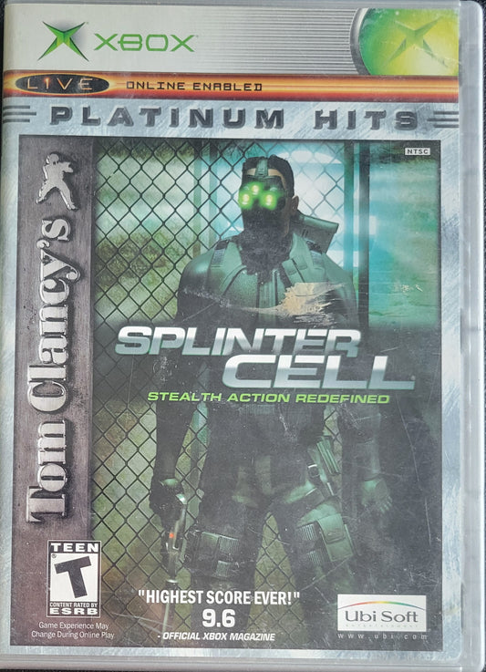Splinter Cell *Platinum Hits* (CIB) OG Microsoft XBOX  Pre-Owned Great Shape Tested & Working CLEAN DISC